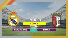 Soi kèo Real Madrid vs Braga, 3h00 ngày 9/11/2023