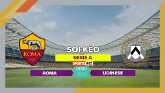 Soi kèo Roma vs Udinese, 0h00 ngày 27/11/2023