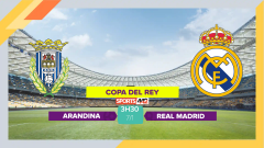 Soi kèo Arandina vs Real Madrid, 3h30 ngày 7/1/2024