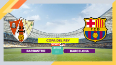 Soi kèo Barbastro vs Barcelona, 3h00 ngày 8/1/2024