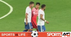 VIDEO: Son Heung Min can ngăn hai cầu thủ Chile...choảng nhau?