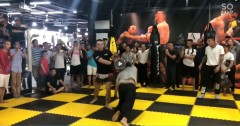 VIDEO: Lưu Cường và pha quét trụ hạ gục võ sư Nam Anh Kiệt chỉ sau 6 phút