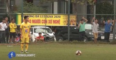 VIDEO: Em họ Phan Văn Đức lập siêu phẩm đá phạt, U15 SLNA giành vé vào bán kết U15 QG