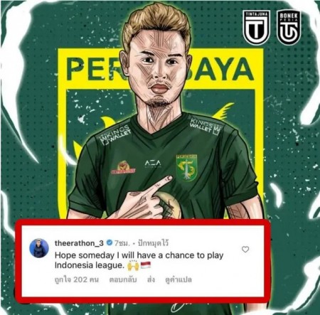 Ngó lơ V-League, 'Vua cùi chỏ' Theerathon khát khao được sang Indonesia thi đấu